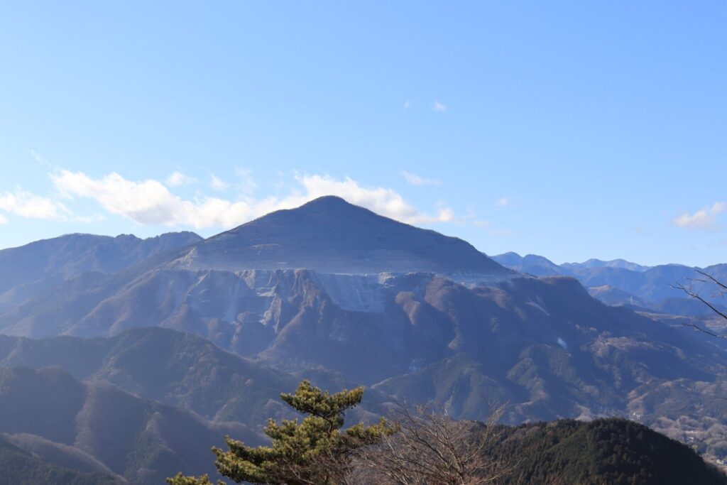 日向山山頂からの武甲山