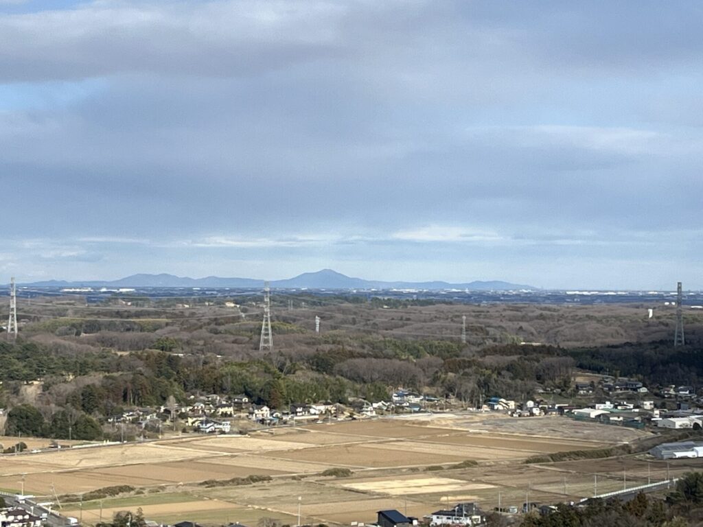 展望台からの景色、筑波山