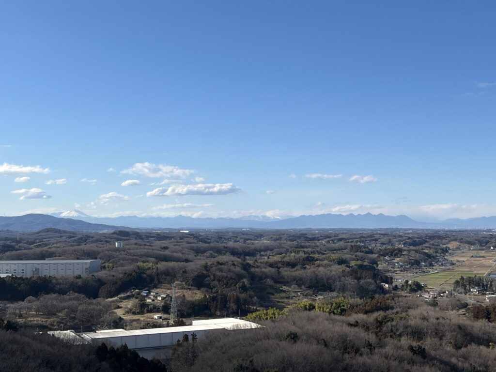 展望台からの景色、浅間山榛名山