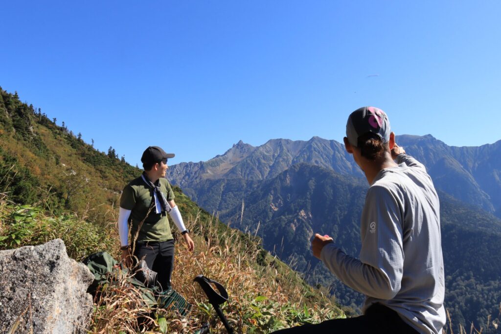 笠新道からの槍ヶ岳