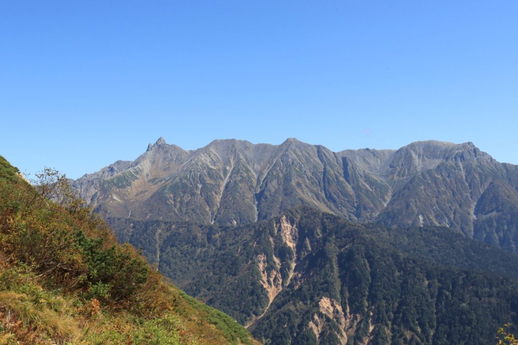 笠ヶ岳からの槍ヶ岳