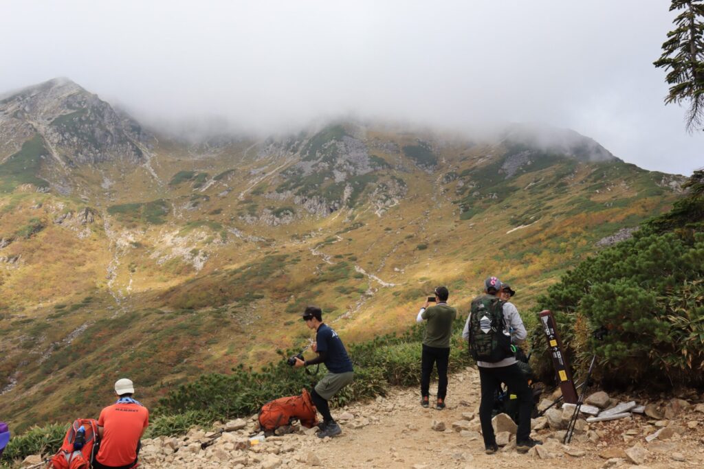 笠ヶ岳登山杓子平