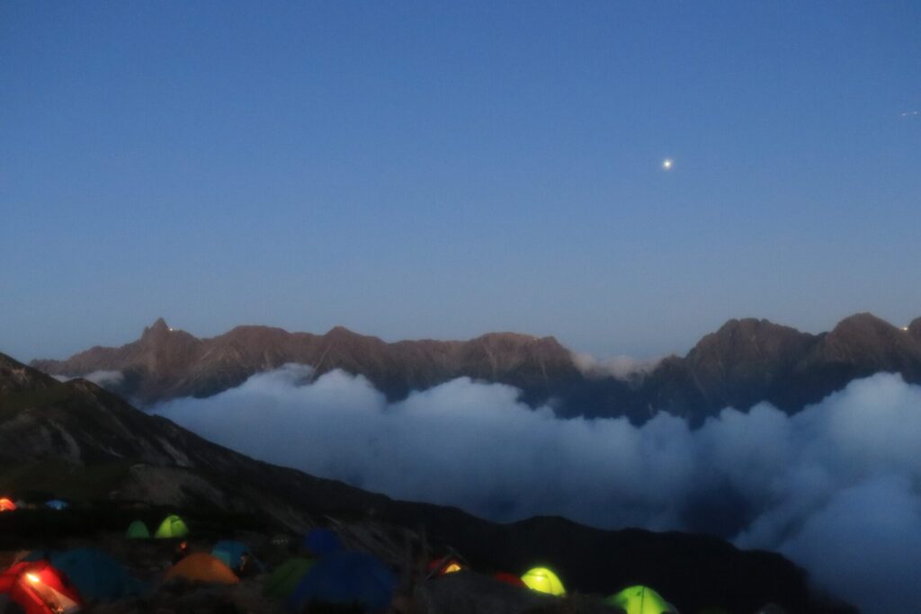 笠ヶ岳の夜