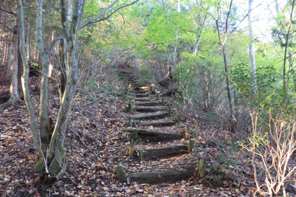 志賀坂諏訪山登山道急登