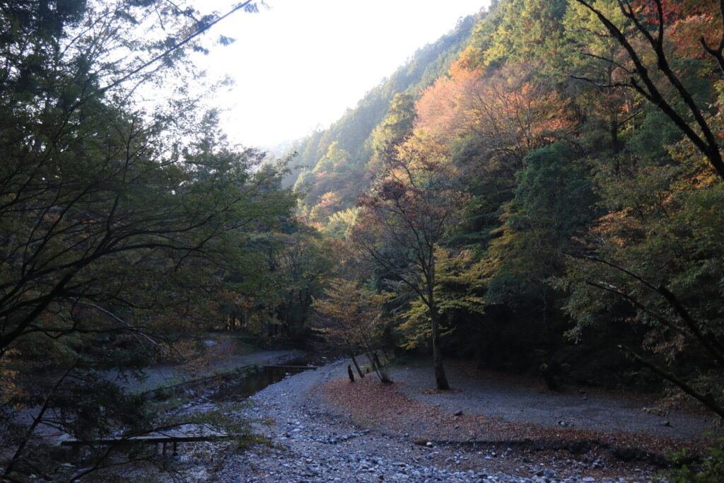 ウノタワ登山口前のキャンプ場