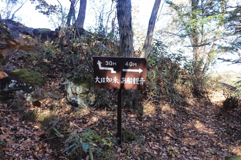 般若山お船岩分岐