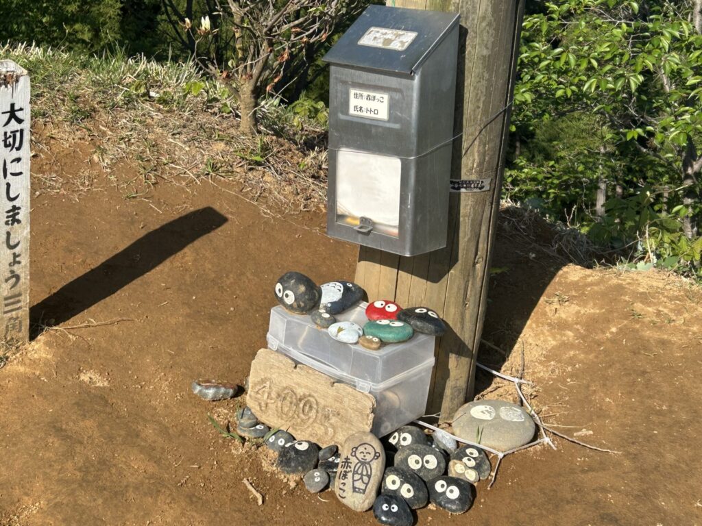 赤ぼっこ山頂のまっくろくろすけ
