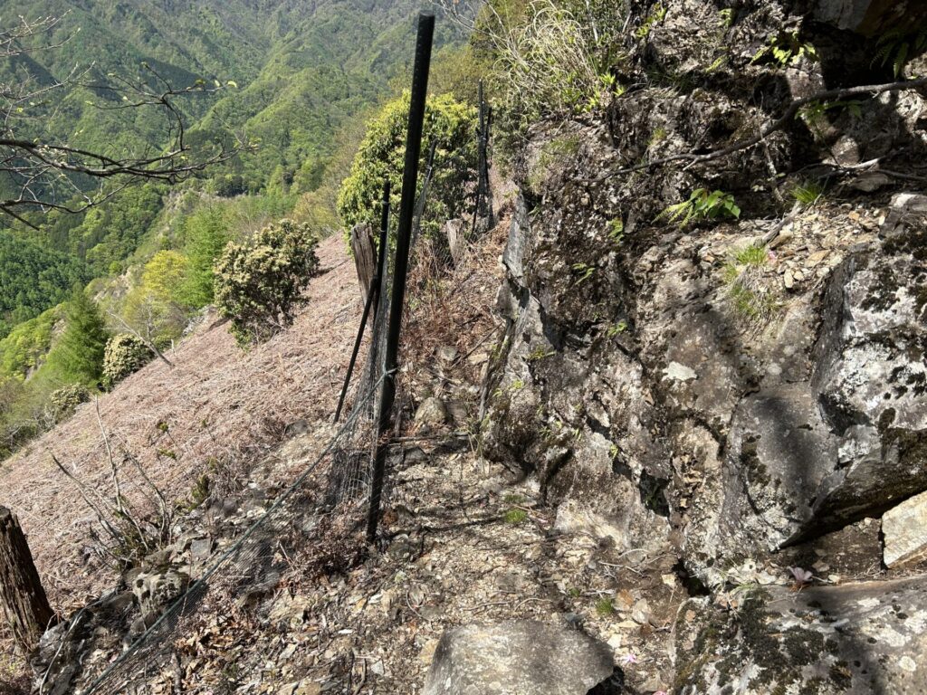宗四郎山山頂直下の巻道