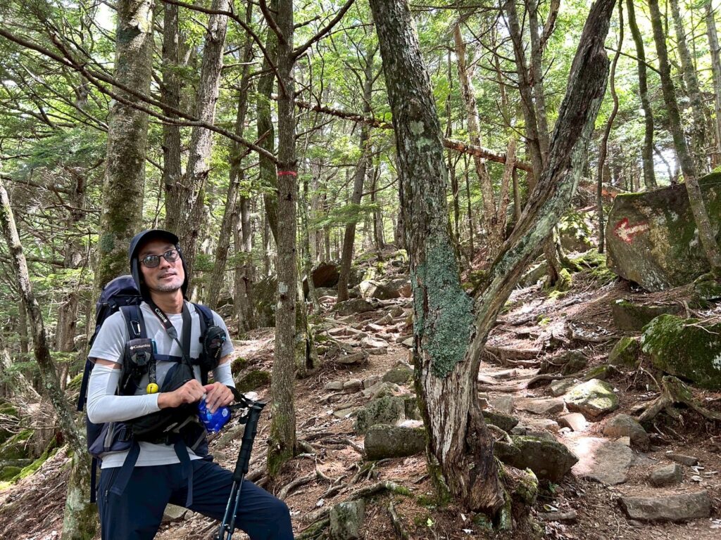 編笠山、権現岳登山道