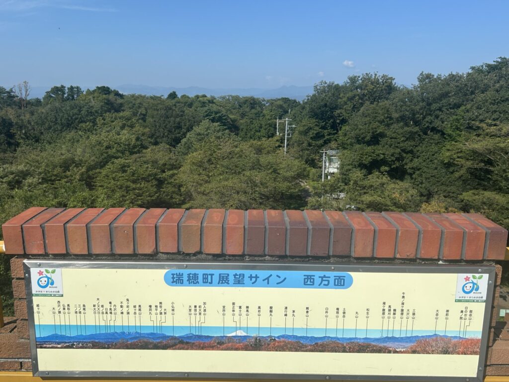 六道山公園展望台案内板