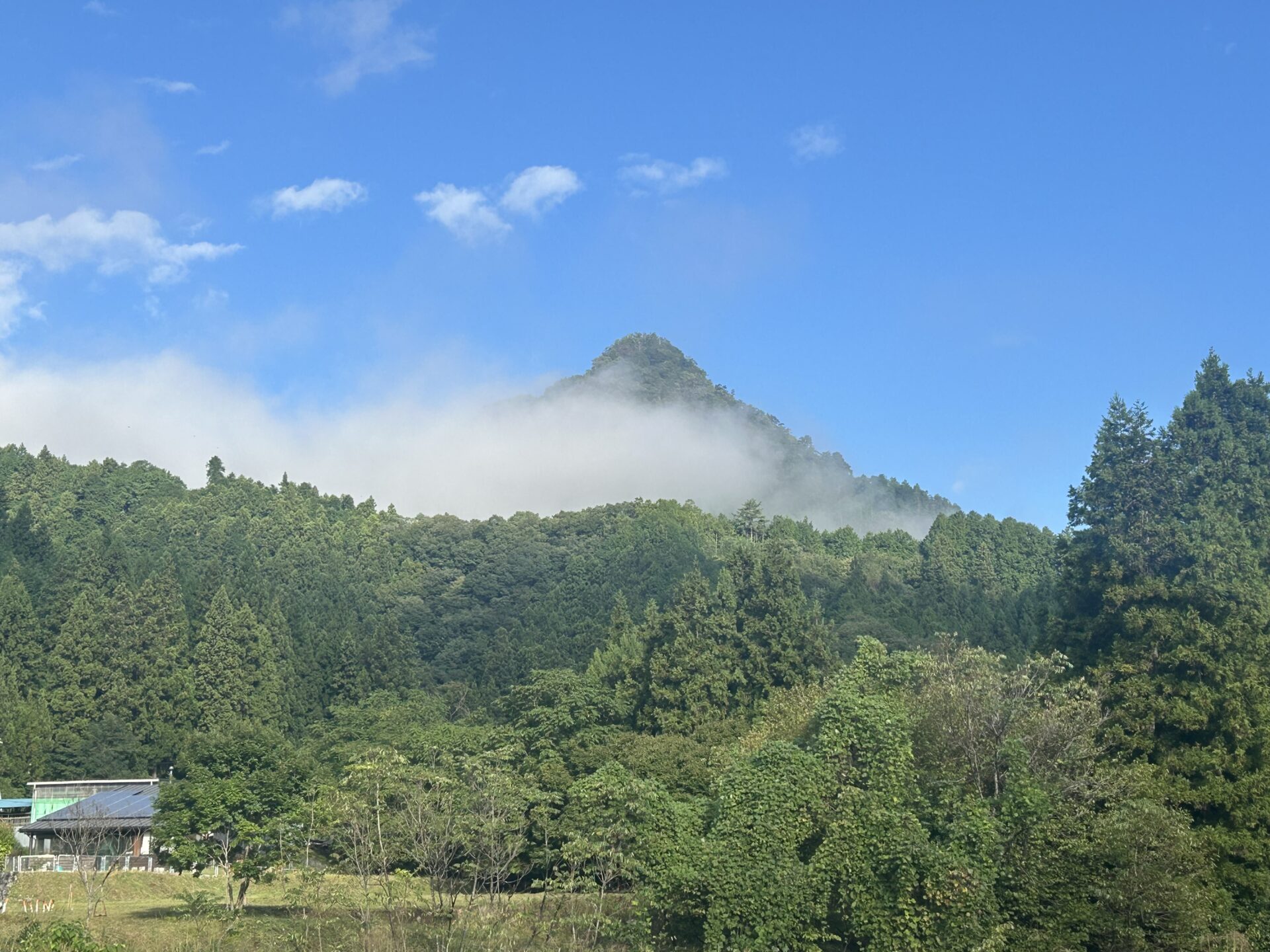 綺麗な山容の猪狩山
