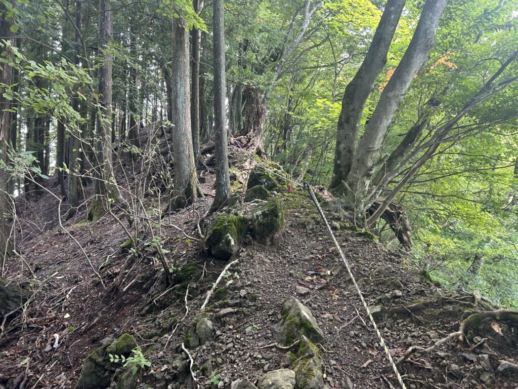 猪狩山の痩せた尾根