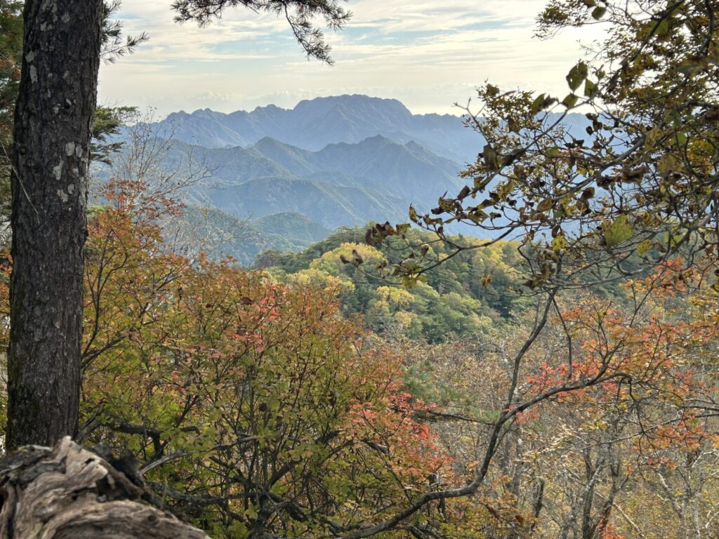 三国山登山道からの両神山