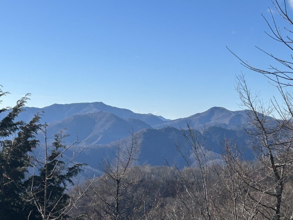 天目山からの雲取山